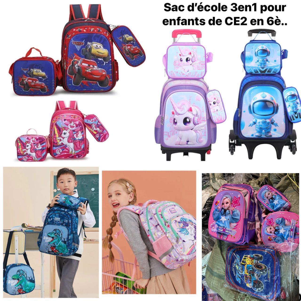 Sac d'école 3en1